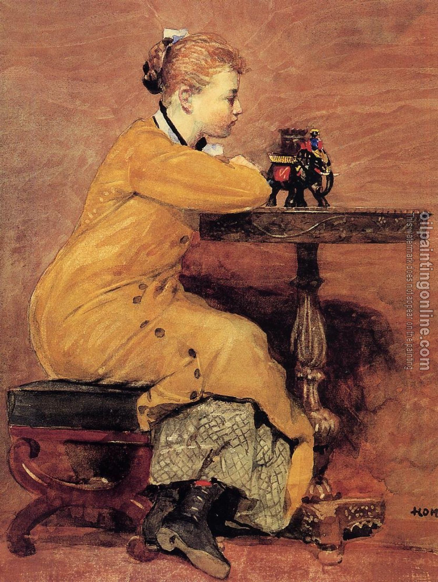 Homer, Winslow - Woman and Elephant